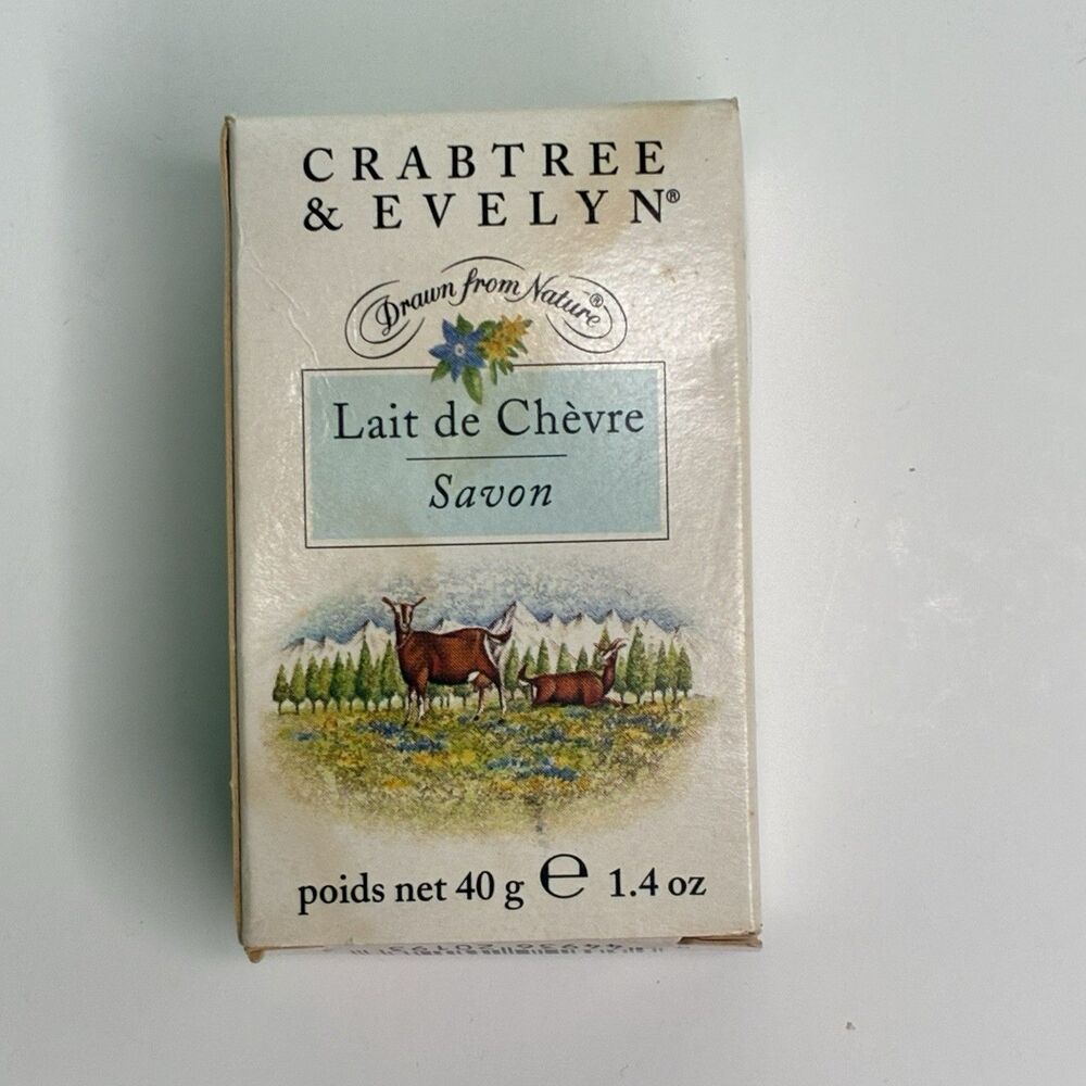 Vintage Crabtree And Evelyn Drawn From Nature Goat Milk Soap 40g 1.4oz New